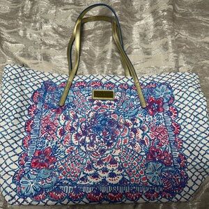 Lilly Pulitzer Colorful Patterned Tote Bag